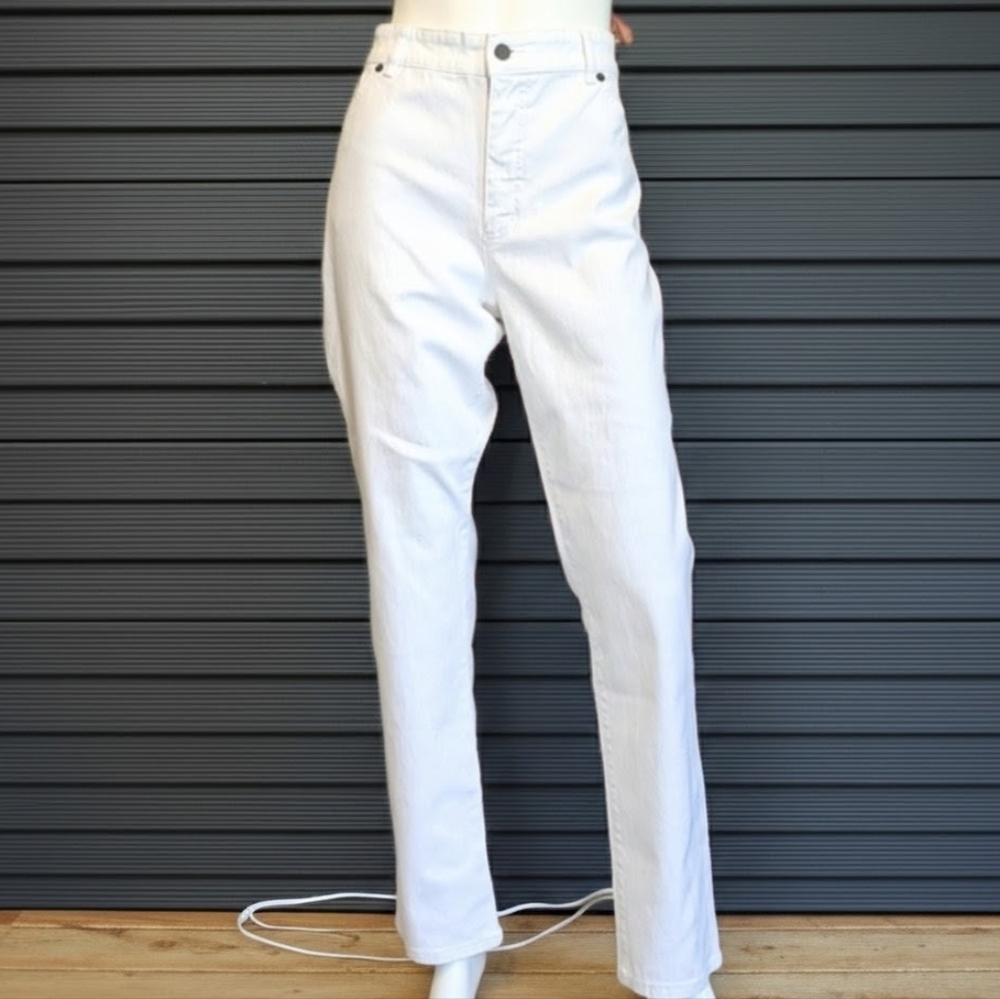 HP🐝NWOT Lauren Ralph Lauren Tall White Jeans - Picture 2 of 12